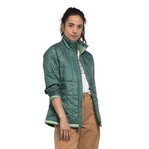 The North Face Circaloft Dark Misty Sage Green Women XS Full Zip Packable Jacket